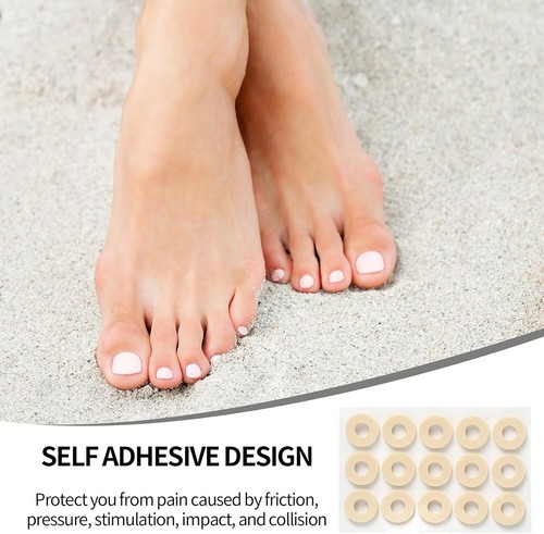 48x Corn Pads Foam Cushions Adhesive Rings Pain Relief Protective Foot Plasters - Picture 4 of 13