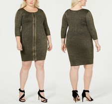 NWOT Say What? Front Zip Sweater Dress - Sz 2X -