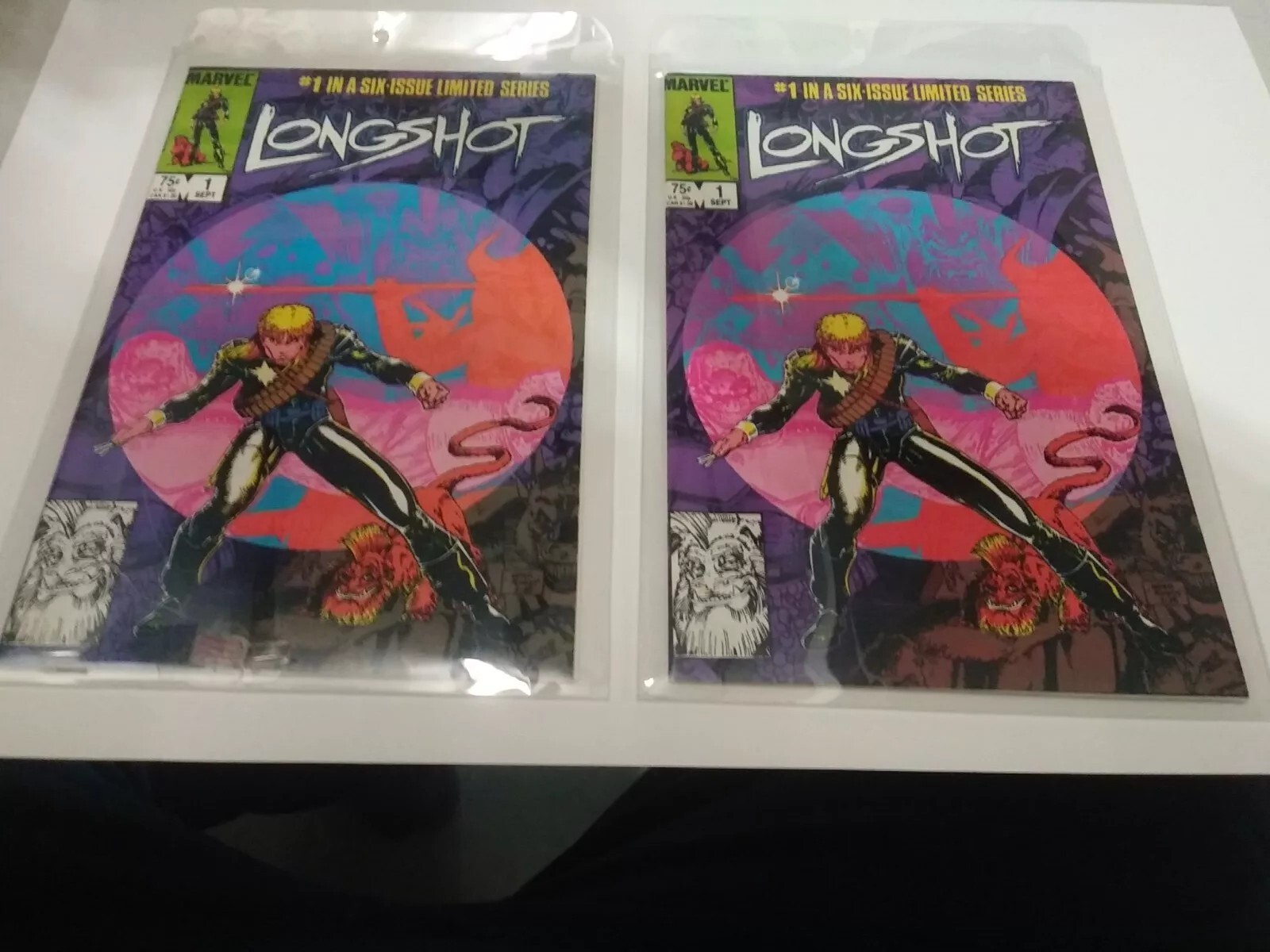 (LOTE DE 2) Longshot #1 X-Men 1st Longshot Marvel Comics 1985