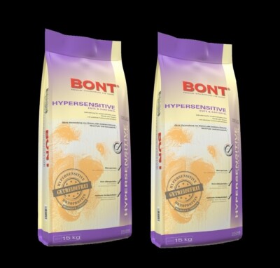 2 x Bont Hypersensitive Ente & Kartoffel 15 kg Trockenfutter Hund getreidefrei