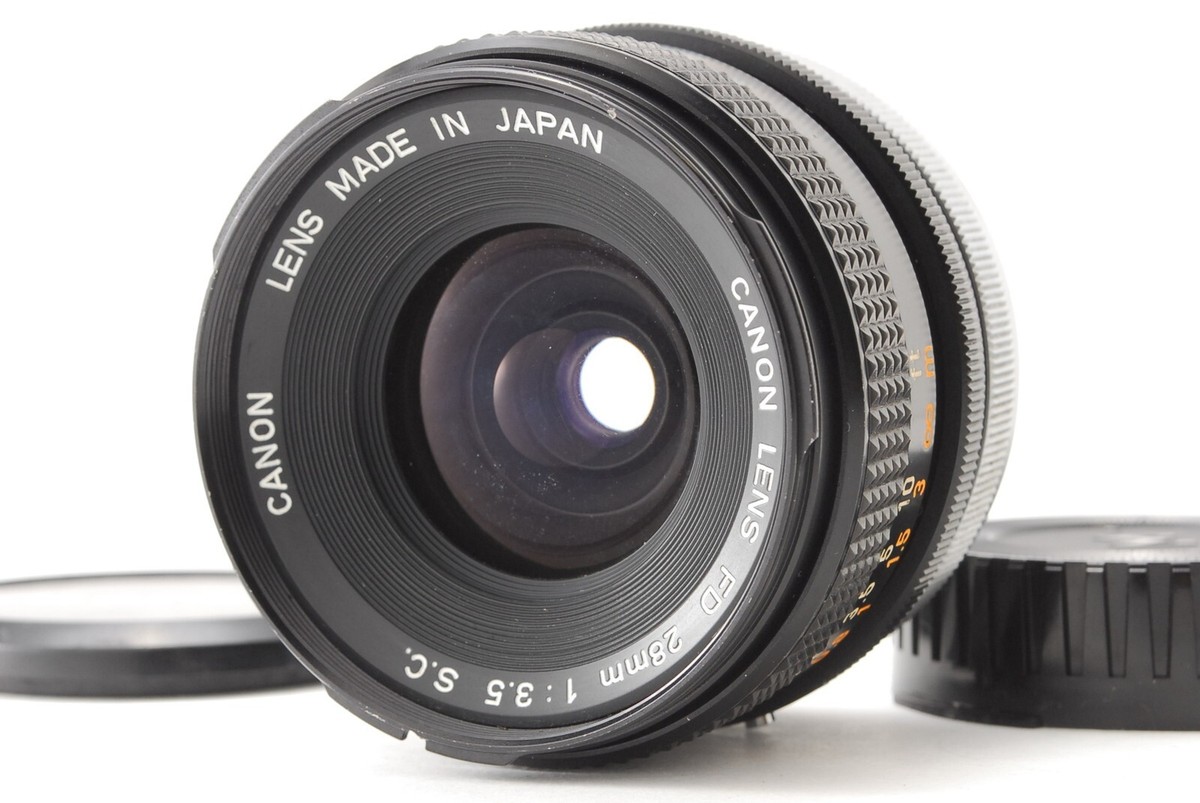 Rare O Mark [EXC+5] Canon FD 28mm f/3.5 S.C. Wide Angle MF Lens