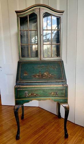 Antique Chinoiserie Secretary Desk - Picture 2 of 23