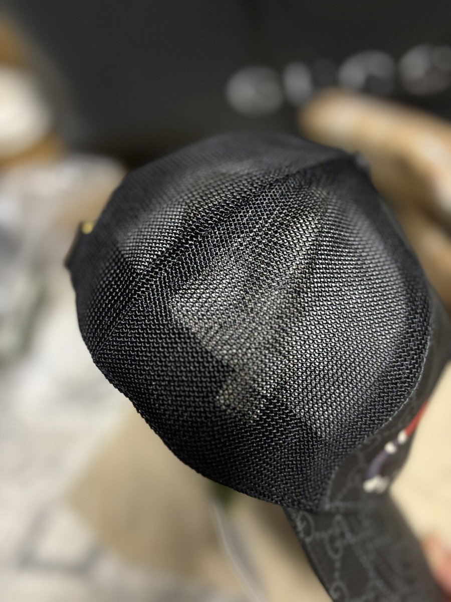 NWT Gucci Kingsnake Print GG Supreme Canvas Baseball Hat Cap Size