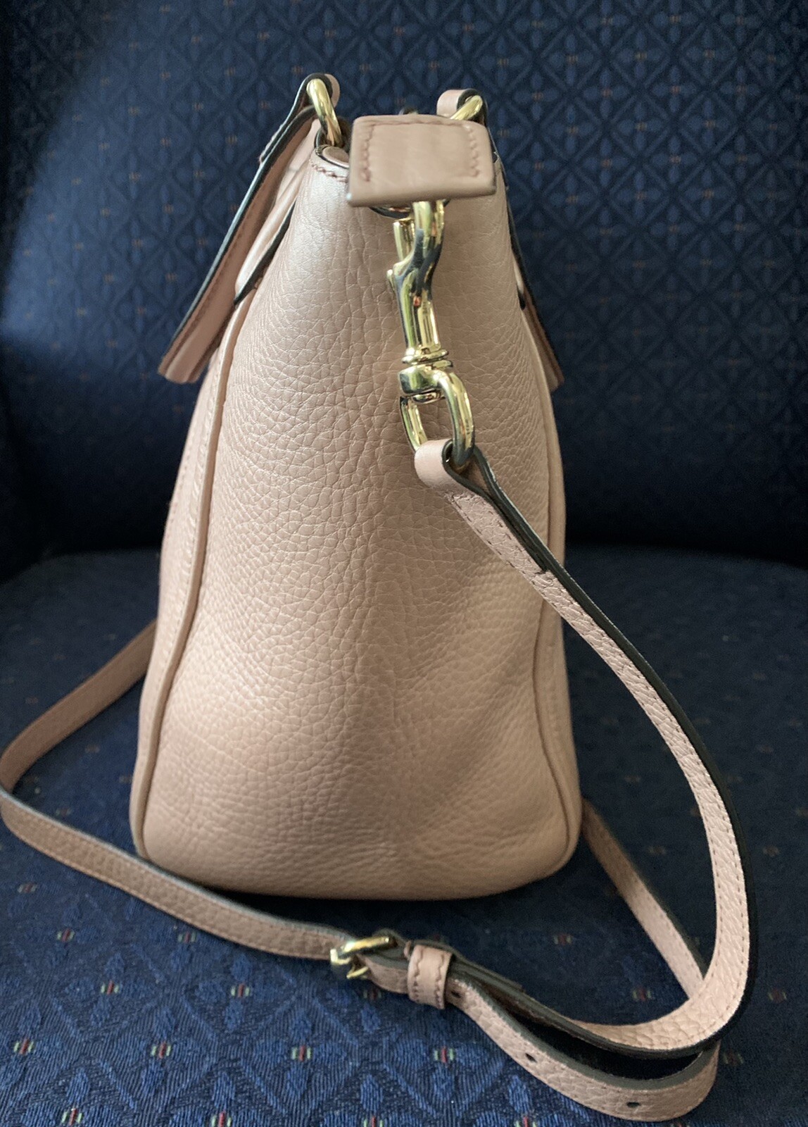 GUCCI $1590 WOMENS SOHO LIGHT PINK LEATHER GG CROSSBODY PURSE TOTE BAG ITALY image 7