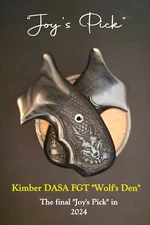 Kimber K6s DASA FGT Grips FlatTop Diamonds/Stipple Inset Wolf Head • All Colors