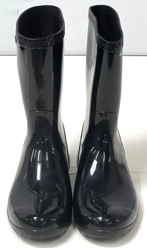 UGG Women's Black Glossy Rubber Boots Size-8