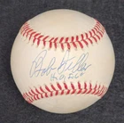BOB FELLER Signed Inscribed Official MLB Baseball-HALL OF FAME-INDIANS-PSA