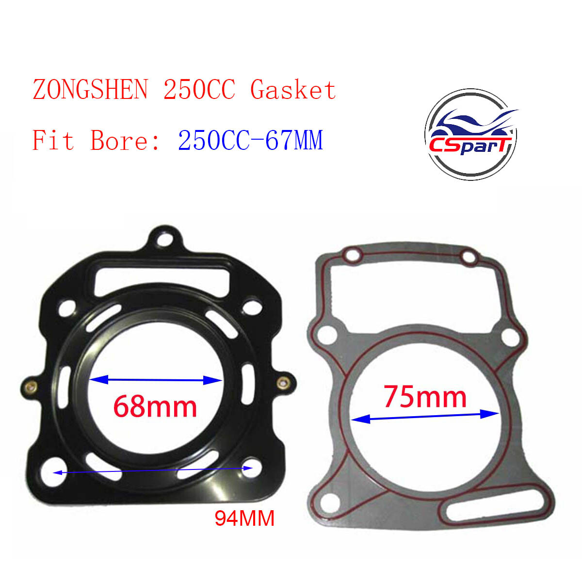 CG250 Water 67mm 16mm Lifan Zongshen Loncin CG 250CC 250 piston