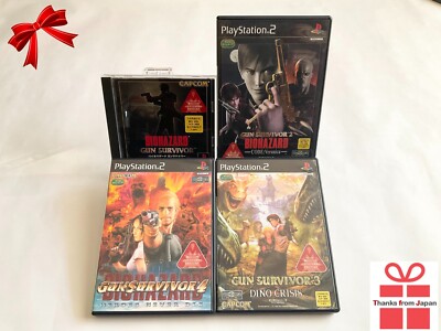 Lot 4 Sony PlayStation Gun Survivor 1 2 3 4 Biohazard JP PS