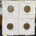 Lincoln Wheat Small Cent Lot 1912, 1927-S, 1928-S, 1932-D San Francisco Denver