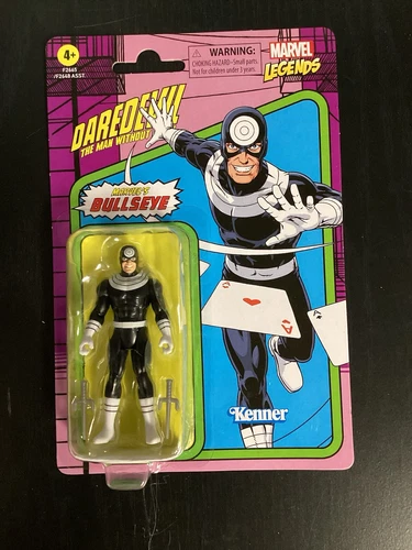 Figura de acción Bullseye colección retro Marvel Legends 3,75”
