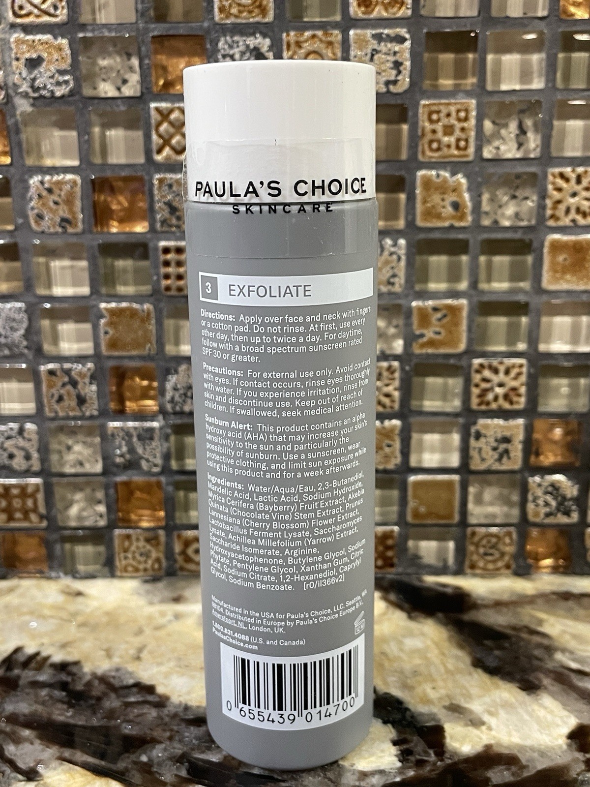 PAULA'S CHOICE 6% MANDELIC ACID + 2% LACTIC ACID LIQUID EXFOLIANT 3 OZ SEALED