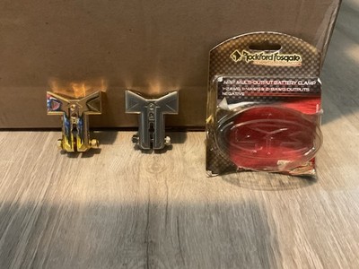 Rockford Fosgate Power Top Post Battery Terminals Vintage Jewelry Platinum Gold