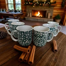 Tienshan Folk Craft Moose Country Coffee Cups 10 Oz, Set of 6