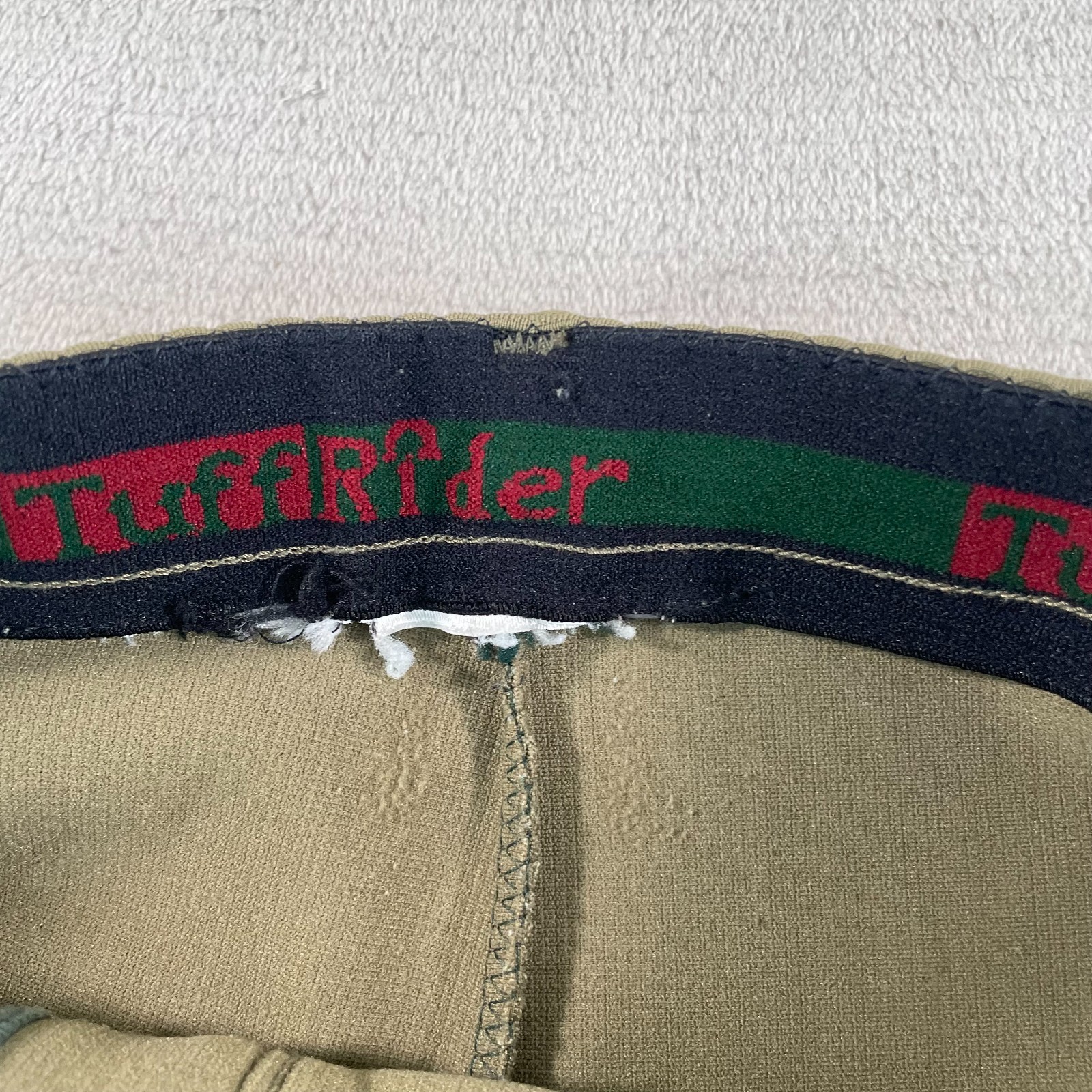 TUFF RIDER  Equestrian Breeches Pants Women 28 Green Horse Riding Full Seat