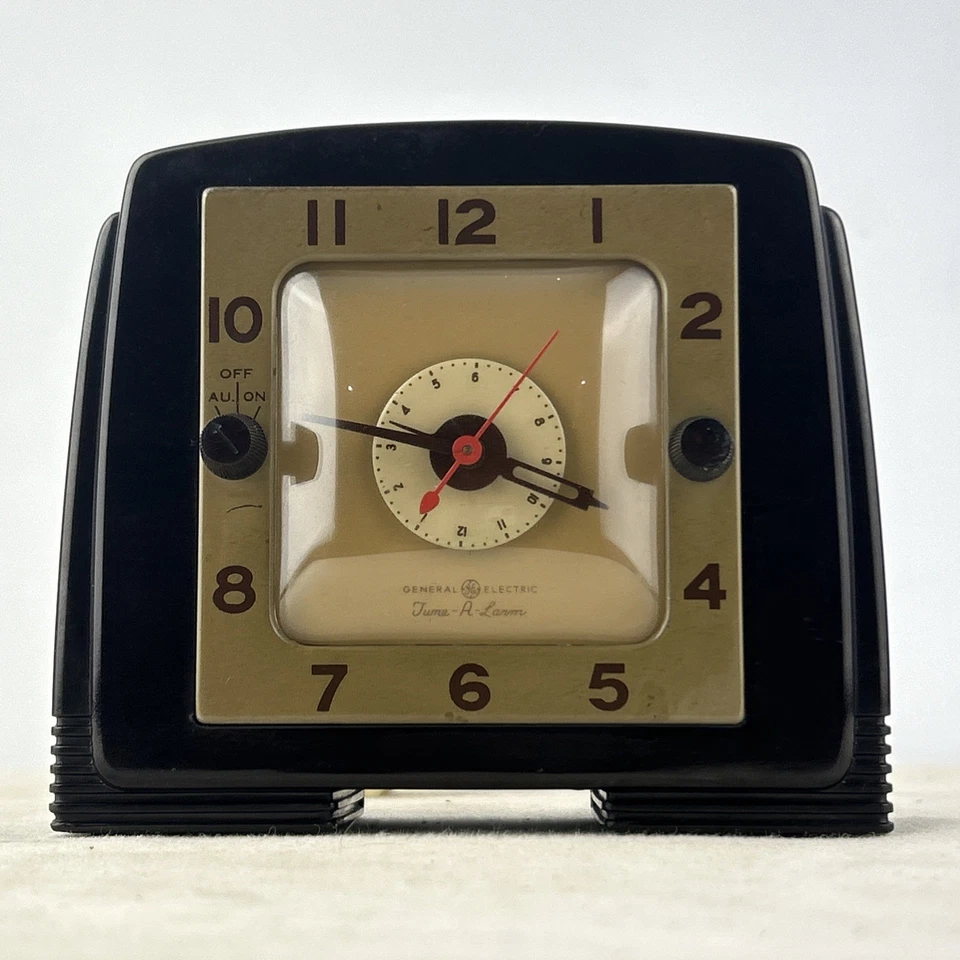 Reloj despertador temporizador vintage de baquelita general eléctrico Tune-A-Larm no funciona Foto 3 de 4