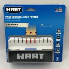 Hart Professional Stud Finder | Center & Edge Finder 5" LED Display 9-Sensors