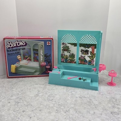 Barbie Beauty Bath Blue Vintage 1975 Bubble Bathtub Mattel #9223 German 