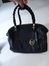 Michael Kors Black and Gold Leather Puse and ...