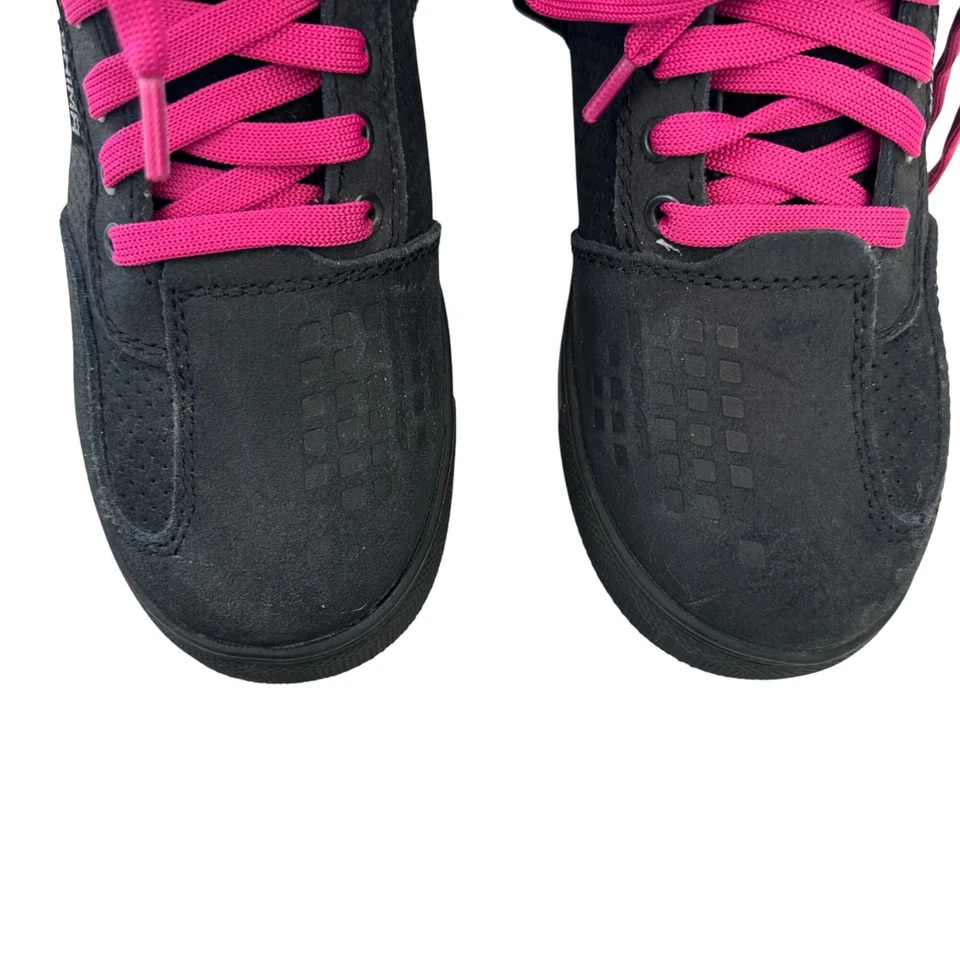 Shima Rebel WP Lady Waterproof Black Motorcycle Shoes w/ Pink Laces Size 6 - Image 4 of 4
