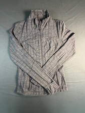 Lululemon Gray Full Zip Athletic Jacket with Thumb Holes