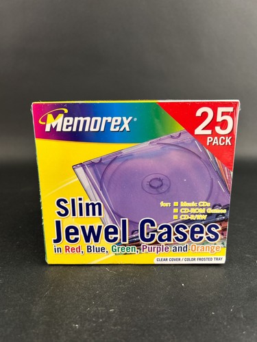 Memorex Slim Jewel Cases Multi Color 100 Pack CD DVD New Sealed Lot of 3 - Picture 13 of 17