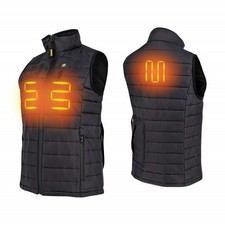 DEWALT Womens Standard Lightweight Puffer Heated Vest Kit Black Medium