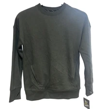 Art Class Olive Green Crew Neck Sweatshirt Thumb Hole Athletic Pullover XL