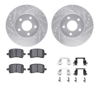 For Chevy Malibu 06-08 Drilled & Slotted Front Brake Kit w Optimum Pads
