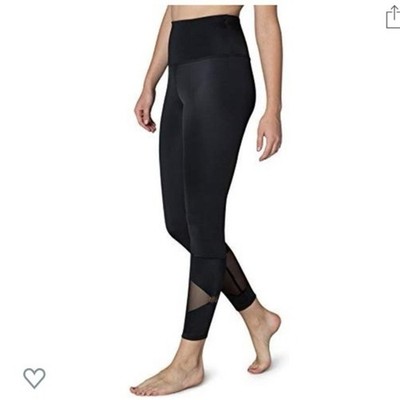 Beyond Yoga Black High Waisted Mesh Panel Leggings Size M activewear leggings
