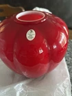 Fenton 100 Years Limited Edition Red Glass Vase 8in #1064/2500 2005