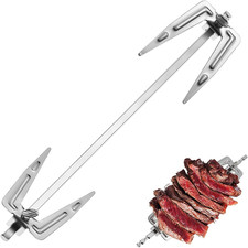 Forchette per Carne per Girarrosto in Acciaio Inossidabile Forchetta Rotante per