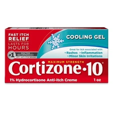 Cortizone-10 Maximum Strength 1% Hydrocortisone Anti-Itch Cooling Relief Gel 1oz