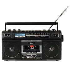 J-230BT Bluetooth Cassette USB/SD AM/FM Radio Boom Box, USB Recording, Mic