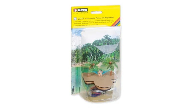 NOCH 21772 - H0 - Micro-Motion Palm Trees With Hammock - New