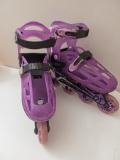 Roller Derby Girl's Adjustable 2-in-1 Quad and Inline Skates Size 3-6