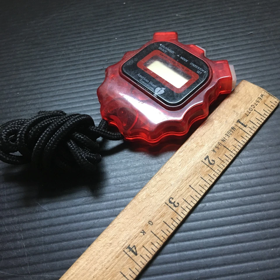 @2006 Sportline 2832 Association American Heart Cronómetro Digital Rojo con Cordón Foto 3 de 4