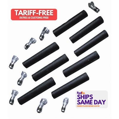 Taylor/Vertex 46003, Set of 8 Black Silicone Straight Spark Plug Boot & Terminal - Picture 1 of 10