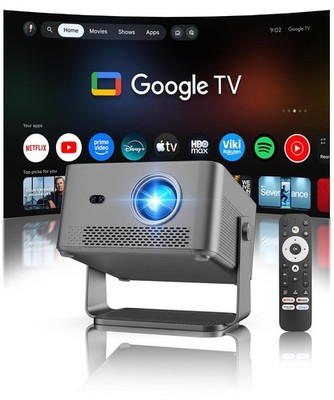 4K Projektor mit Google TV Stick 15W Lautsprecher 1080P