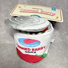 BARKBOX Reserved for Canned Barry Sauce Plush Squeaky Dog Toy Medium 20-50 lbs