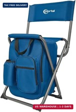 Backpack Cooler Chair Fishing Chairs with Backrest Folding Camping Stool