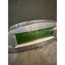Magnavox MCR140 Dual Alarm Clock Radio AM FM Silver Large Green LED Display