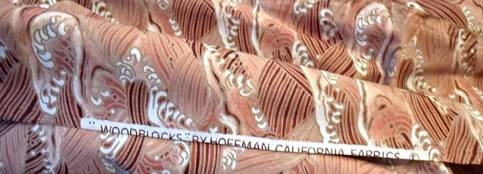 "BLOQUES DE MADERA de Hoffman California tela ondas coral 43 x 94""" Foto 3 de 3