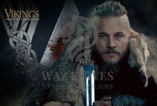 Handmade Vikings Sword Of King Ragnarok Lothbrok from TV Series Vikings King's