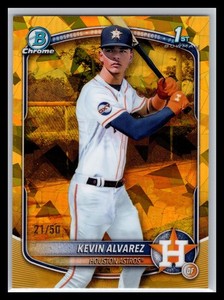 2025 Bowman Chrome Sapphire BCP-227 Kevin Alvarez Astros 1st Bowman Gold /50