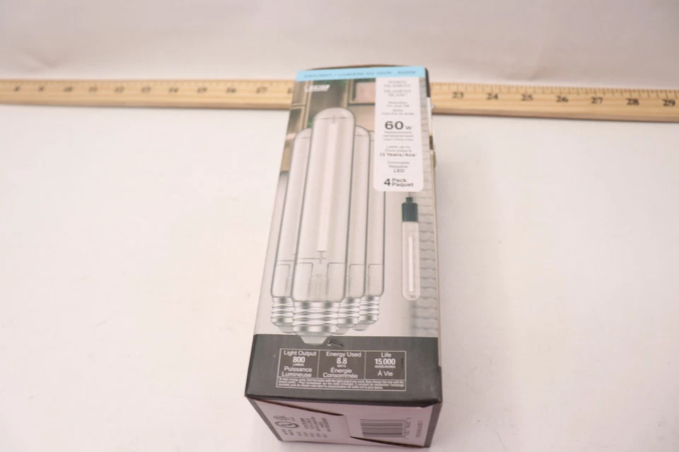 (4-Pk) Feit Electric LED Light Bulb 60-Watt Equivalent T10L Dimmable - Image 4 of 4