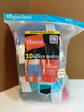 10 Pack Hanes Boxer Briefs Comfort Flex Waistband 2XL 44-46  Multiple Colors