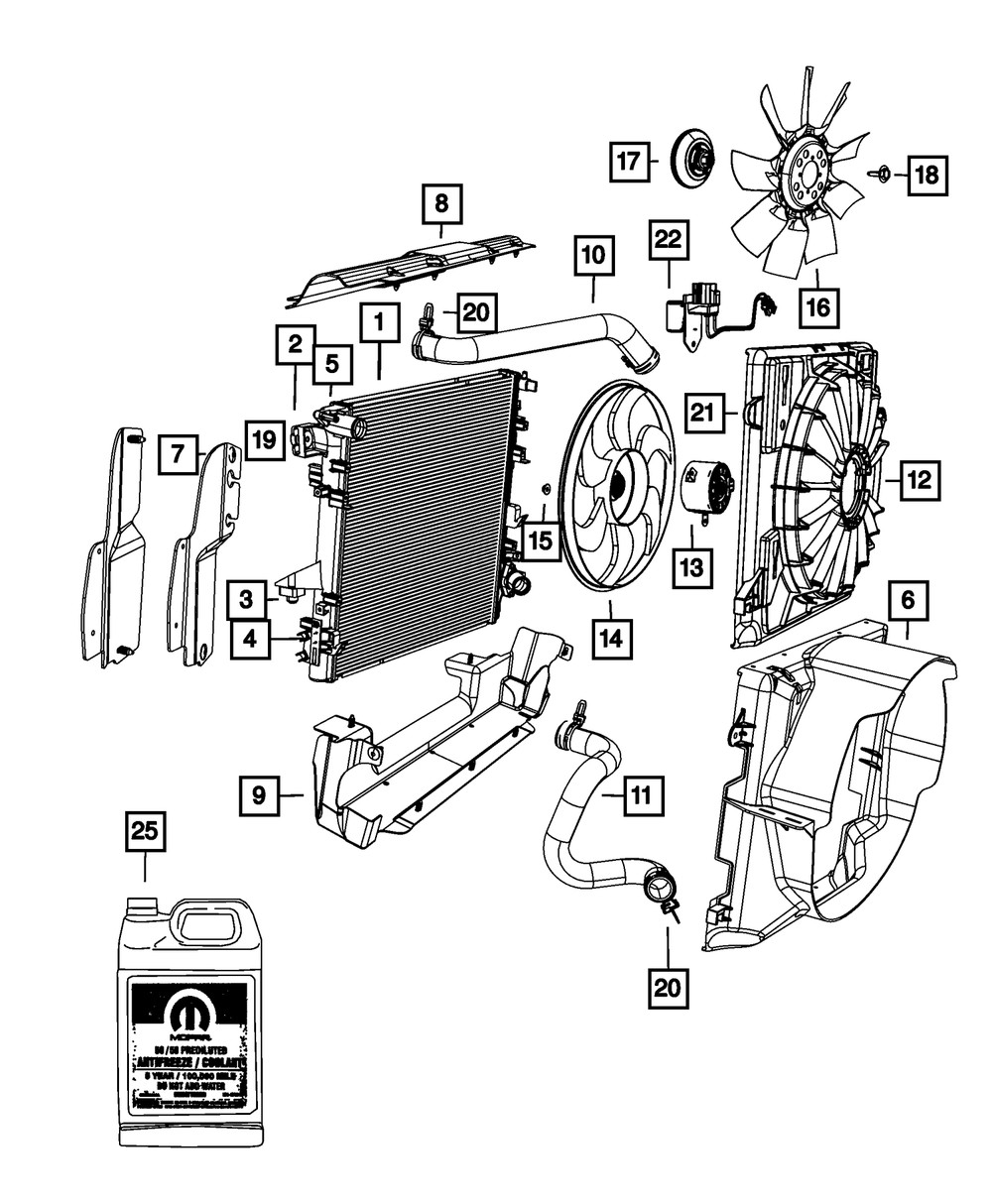 Genuine Mopar RADIATOR OUTLET - HOSE | Mopar 55057203AC 55057203AC thumbnail 3