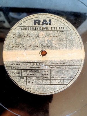 ACETAT RAI RADIOTELEVISION ITALIENISCHER NACHMITTAG ZU HAUSE MORGENSHOW