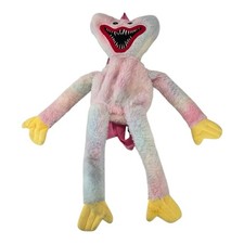 Poppys Playtime Huggy Wuggy Tie Dye Rainbow Multicolor Plush Backpack